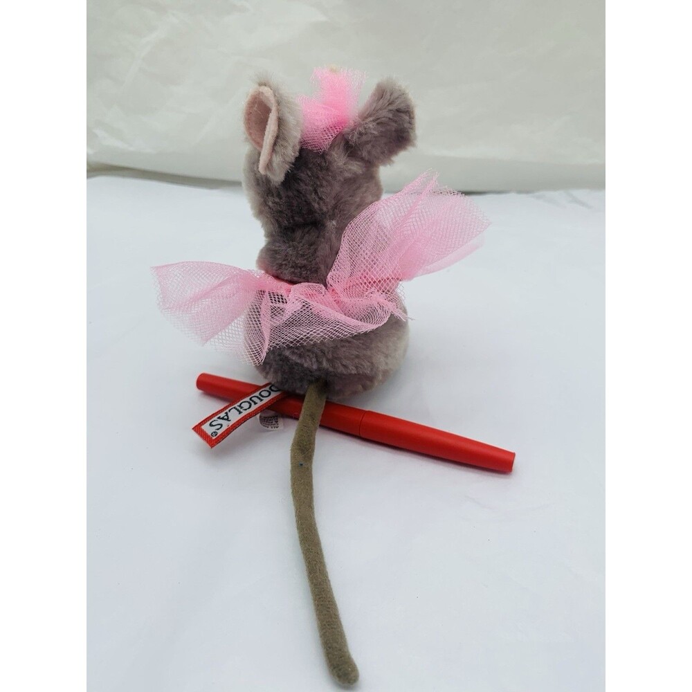 Douglas Cuddle Toys Tippy Toe Ballerina Mouse # 647 Grey Stuffed Animal Toy 5” - Picture 5 of 13